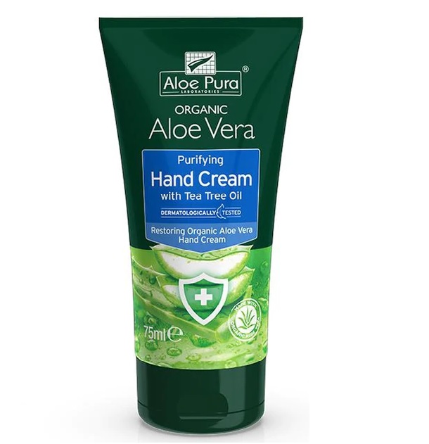 AloePura  Organic Aloe Vera Purifying Hand Cream with Tea Tree 75ml